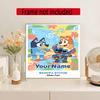 Bluey Customize Your Name Diamond Painting Round Diamond Diy Frameless Holiday Artwork Suitable For Home Office Wall Decoration