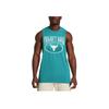 Under Armour Project Rock Balance Letter Print Casual Loose Soft Crew Neck Pullover Vest Men Vests Electric-Blue 1383225-464