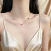 European & American Luxury Double Layer Tassel Titanium Necklace for Women - Elegant Autumn/Winter Clavicle Chain
