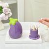 Cute Eggplant Toothpick Holder Ceramic Floss Box Desktop Decoration