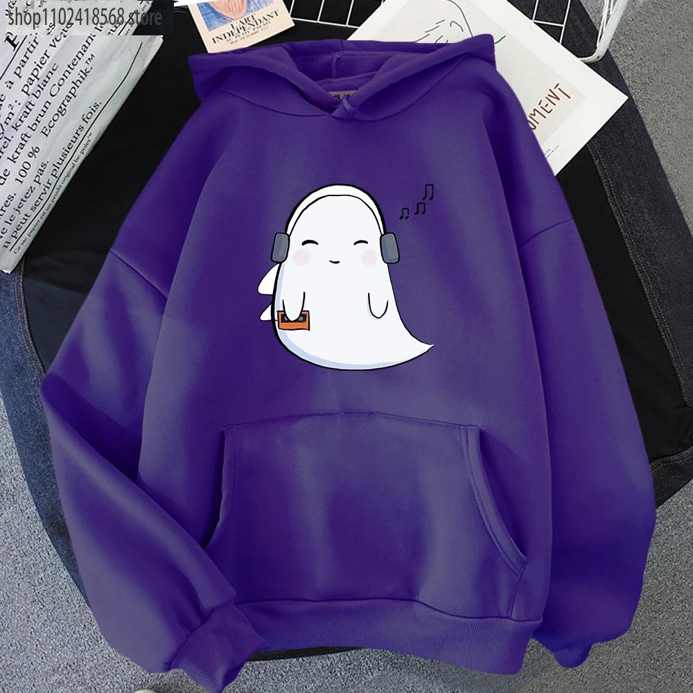 Listen Music Napstablook Ghost Hoodies for Halloween Undertale Game Sweatshirt Hooded Women Kawaii Hoodie Men