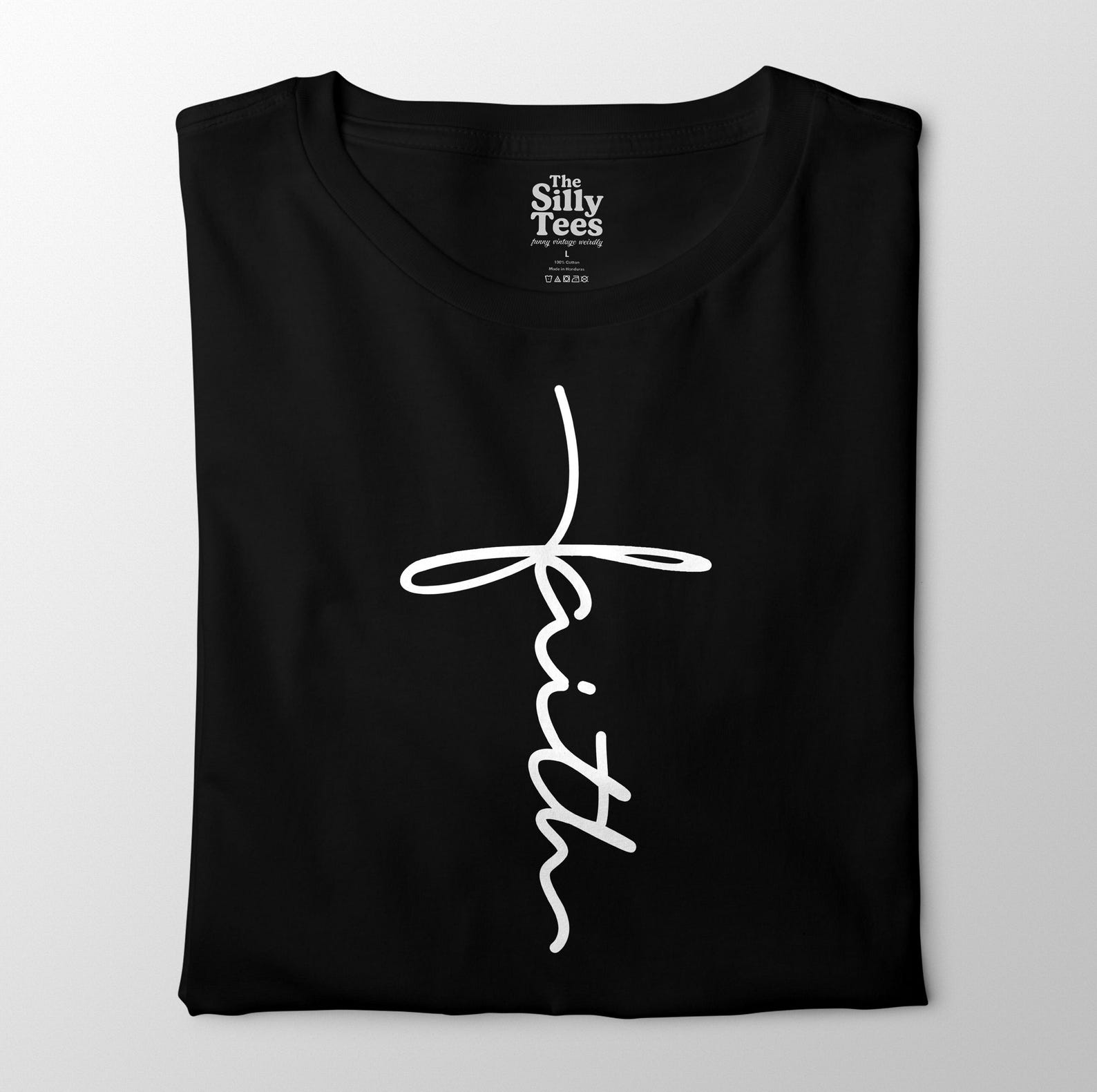 Faith Cross T-Shirt: Minimalist Christian Graphic Tee S