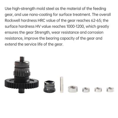 Hardened Steel Integrated Shaf Gear Set for Sprite Extruder Wear-resistant and Corrosion-resistant