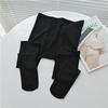 Women's Plus Size Velvet Bodysuit Tights - Black Silk Stockings