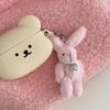 Mini Plush Rabbit Keychain Hanging Ornament Backpack Handbag Charm for Girls
