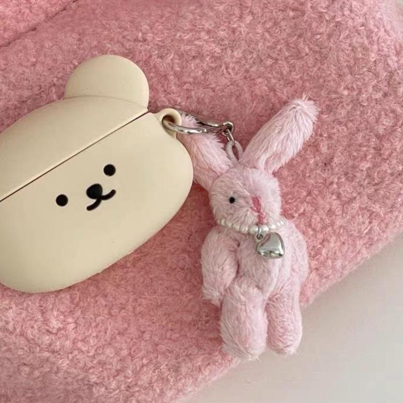 Mini Plush Rabbit Keychain Hanging Ornament Backpack Handbag Charm for Girls