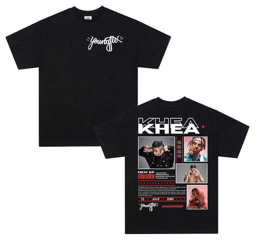 

Rapper KHEA TOUR new album T Shirt Unisexs Women tide Vintage High Quality tshirt summer Casual 100 Cotton short sleeve tshirts 4XL
