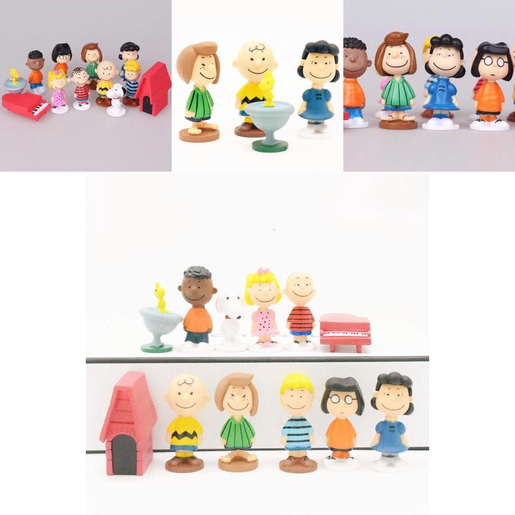 Conjunto de 12 Toppers de Bolo do Snoopy Decore Sua Festa Com a Turma do Peanuts!