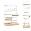 Bijley Jewelry Organizer of Jewelry, Necklace Support, Mode with Basic Wooden Circle Holder
