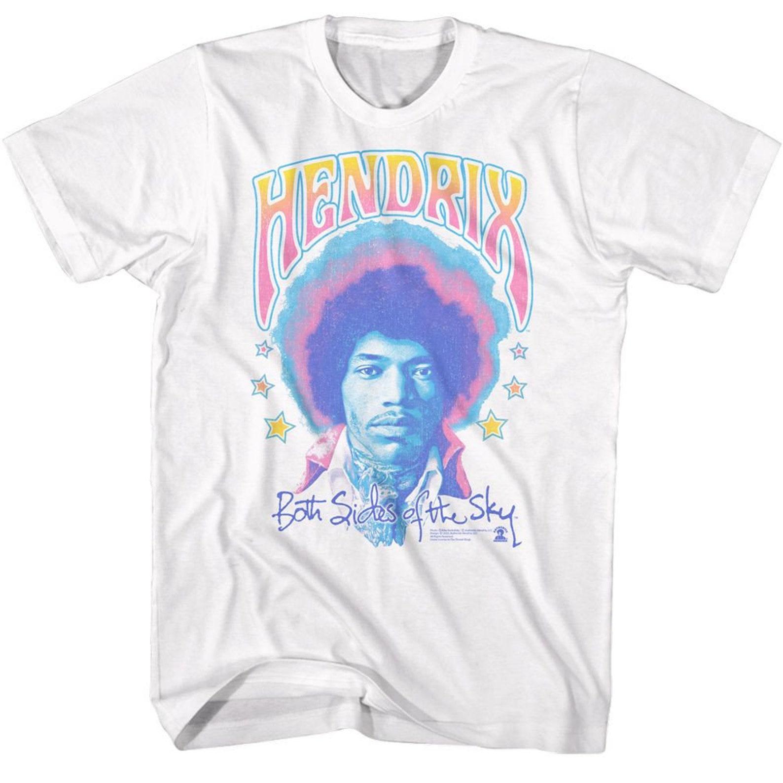 Jimi Hendrix Pastel Both Sides White T-Shirt L