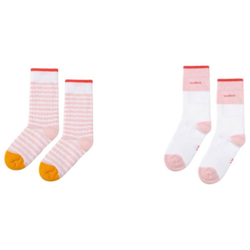 

DECATHLON Simple and Versatile Comfortable and Breathable Children s Socks 2 Pairs for Kids 35/38