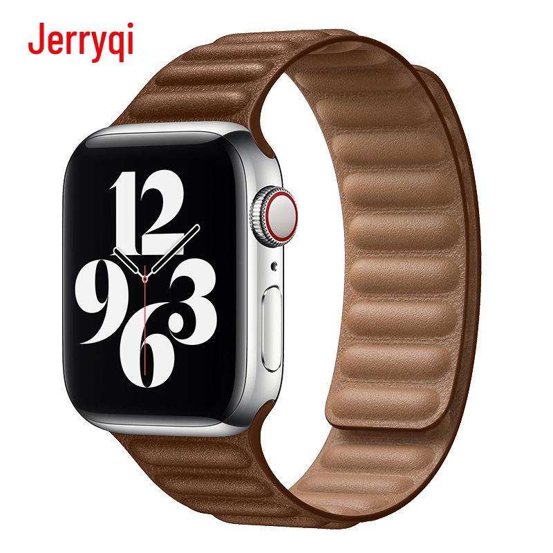 Dvoubarevný magnetický kožený řemínek na zápěstí Apple Watch pro Series SE/765432