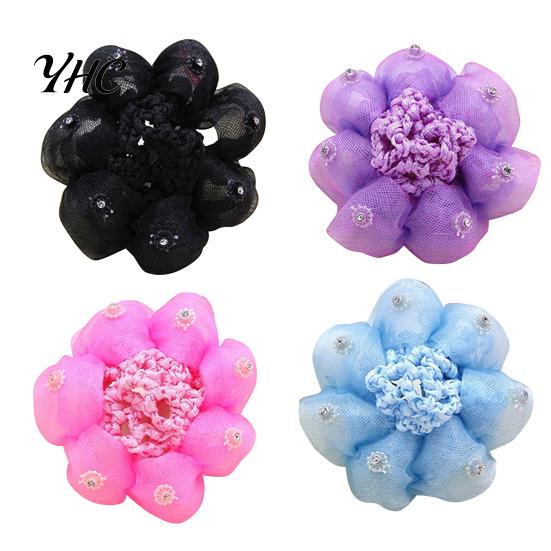Bun Maker Hair Net High Elasticity Sretchable Involucres Pattern Baby Girl for Ballet Decoration