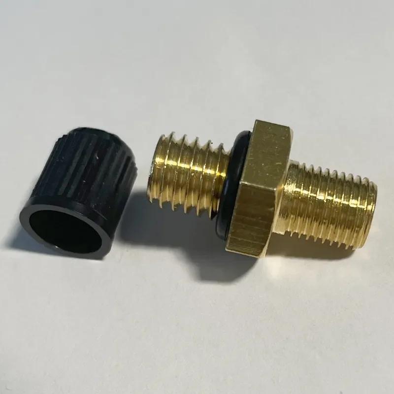 Material Cupru Filet Masculin 8mm Adaptor Capac Supapă Aer pentru Rezervor Apă Rezervă 21L, Adaptor Pompa Aer M8 pentru Bidon Apă Umflare Aer
