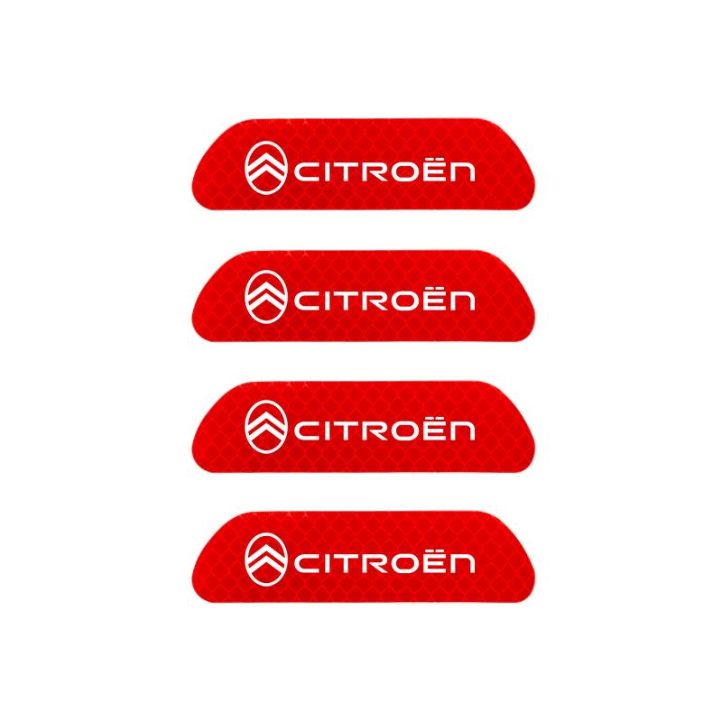 Auto Tür Reflektierender Aufkleber Heck Warnaufkleber Auto Zubehör Für Citroen C5X e-C4 X e-C3 C4 C3 C5 Berlingo C-Elysee C1 C6