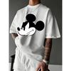 Mickey Mouse Printed Men's T-Shirt Summer Casual Cute Cartoon Short Sleeve Top Men's Clothing Y2k Clothes Tee