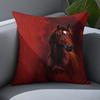 Stylish War Horse Oil Painting Double-Sided Throw Pillow Covers, Decorative Cushion Cases For Sofa And Bedroom
