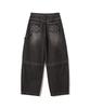 Gakkai Unions Button Flap Dart Balloon Denim Pants Black