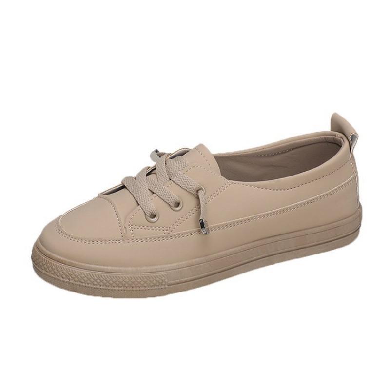 

Autumn new INS trendy canvas shoes women s thick-soled heightening white shoes student round head with women s shoes 40