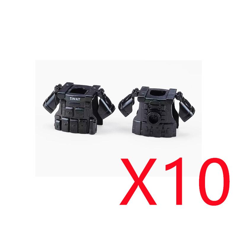 MOC Military Modern Weapon Accessories Building Blocks Character Backpacks Helmets Vests Armors Night Vision Devices Bricks Toy