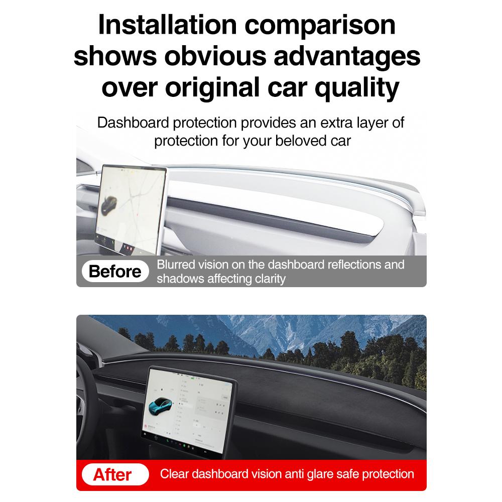 Dashboard Cover for Tesla Model Y Juniper 2025 2026 Center Console Anti-UV Dustproof Sunshade Protector Pad Mats Car Accessories