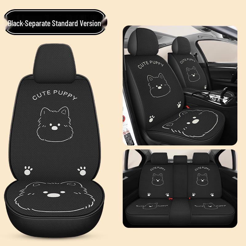 Cartoon West Highland Car Seat Cushion for BYD Seal 06 Yuan PLUS/Pro - Universal and Breathable, All-Season.
