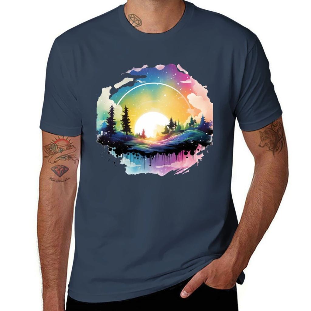 Rainbow Dreams Tshirt Daily Casual Short Sleeve Tee Shirt