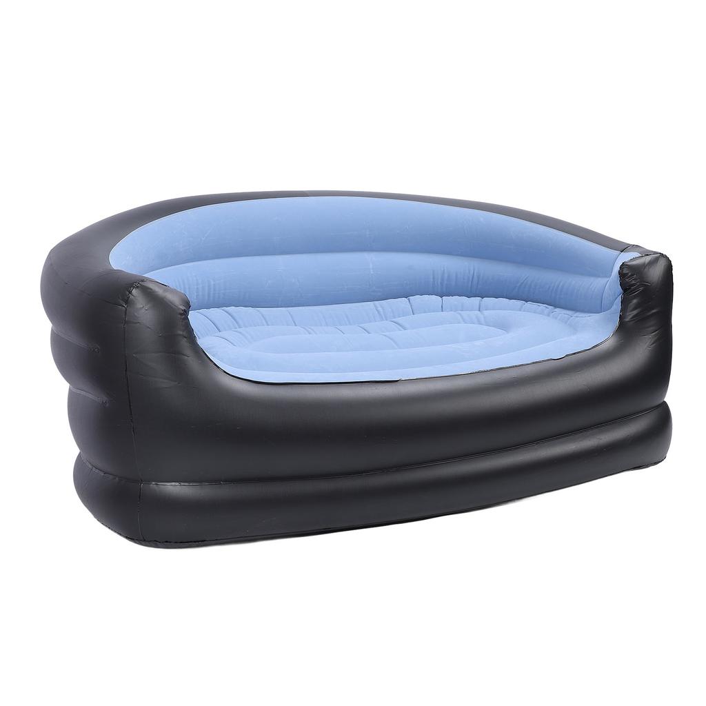 Inflatable Chair PVC and Velvet Water Proof Comfortable Portable Blow Up Couch for Outdoor