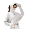 Rash Guard UV Protection Gray Summer Lightweight Long Sleeve Swimsuit Hoodie Stylish Sunscreen Outerwear One Size Fits All [ALLEVG] Women's UPF50+