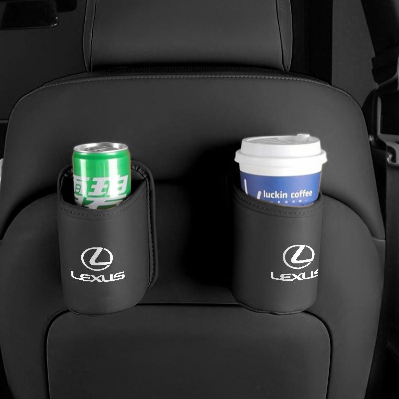 Car Seatback Water Cup Box Leather Mug Drinks Storage Bag Interior For Lexus UX250h RX450h CT200h RX400h NX300h RX350 RX300 JW3