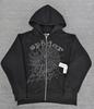 Grenzüberschreitend 555555 Reißverschluss Hoodie Klassisch Spinnennetz Reißverschluss Baumwolle Kapuzenpullover Sp5der Pullover Jacke