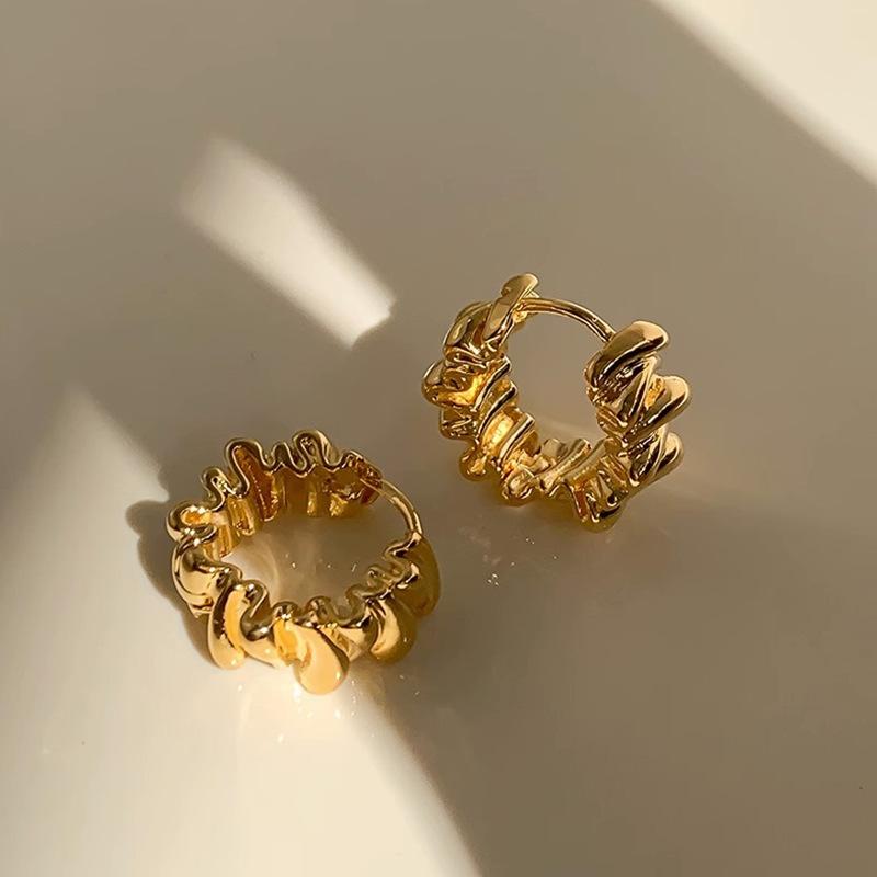 Color Hollow Double Heart Earrings For Women Korean Design Ear Buckle  Korea Fashion Jewelry Accessories Wholesale