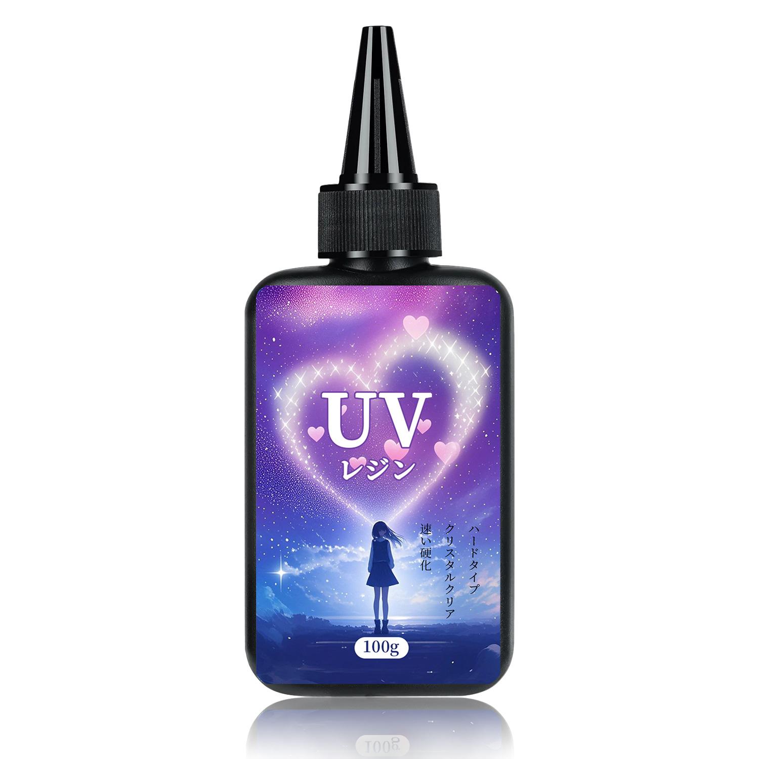 100г-300г УФ-смола для ювелирных изделий - Усиленная Кристально-твердая Эпоксидная смола, Быстрая УФ-полимеризация