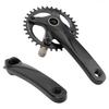 Mountain Bike Crankset Hollow Integrated Aluminum Alloy Lightweight Chainring Fit for Bicycles