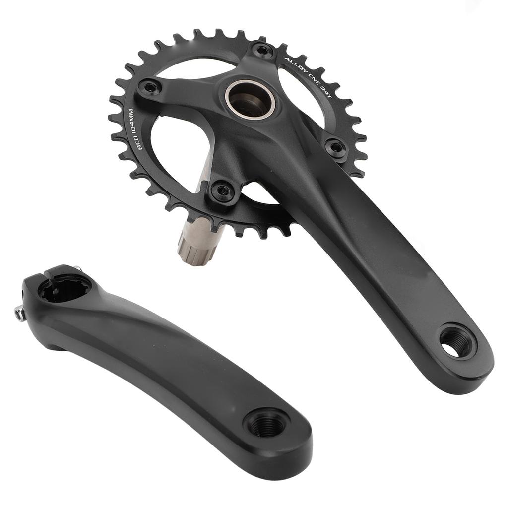 Mountain Bike Crankset Hollow Integrated Aluminum Alloy Lightweight Chainring Fit for Bicycles