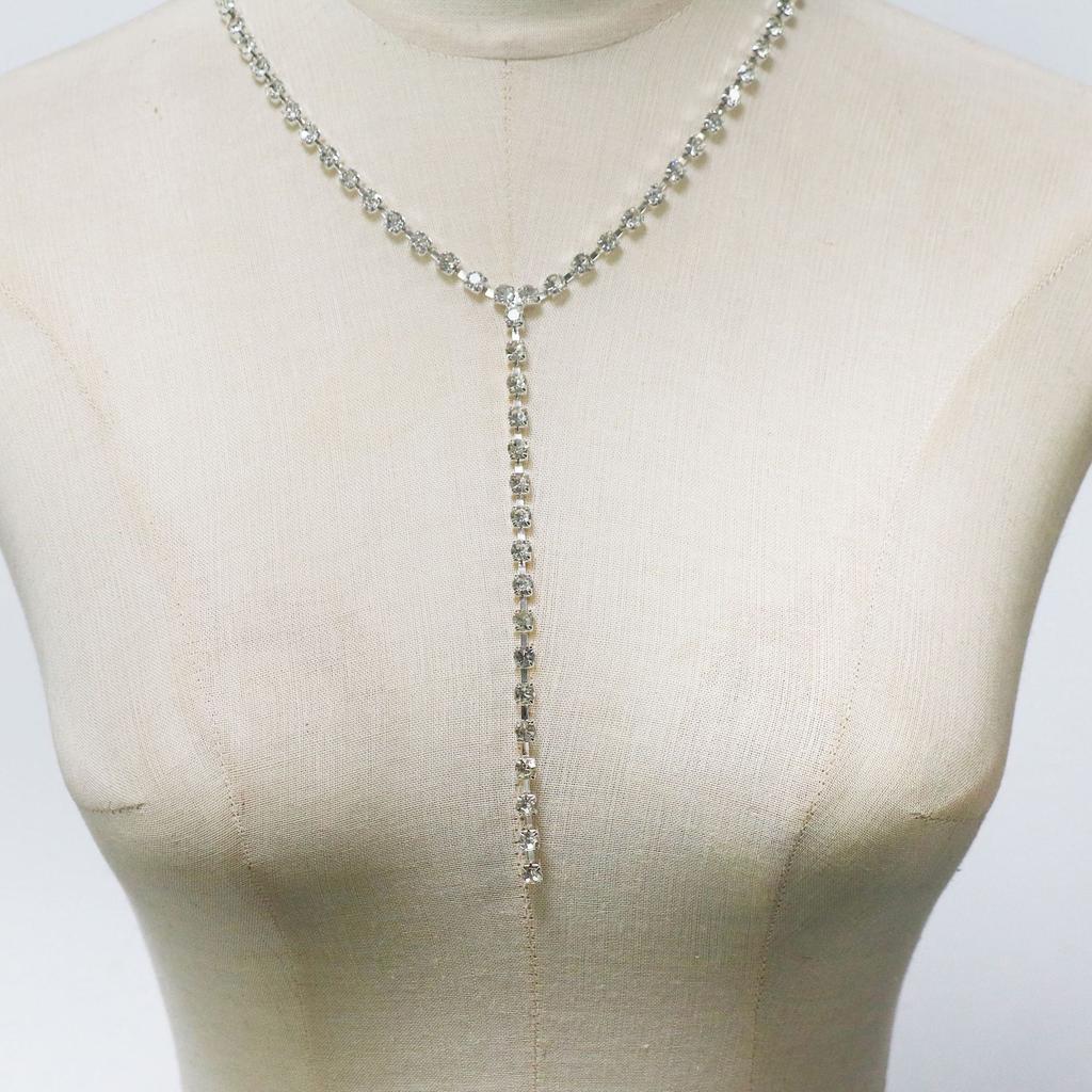 European And American Jewelry, Fashionable Single-Row Rhinestone Necklace, Fashionable Dinner Party Neck Jewelry Accessories