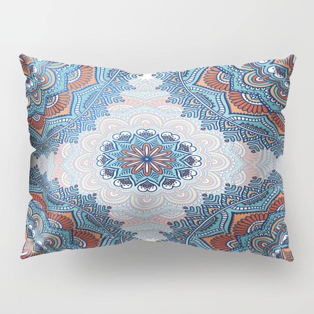 Retro Ethnic Style Pillow Cover Single-Sided Polyester Car Cushion Cover Bohemian Pillow Cover Waist Pillow Cover