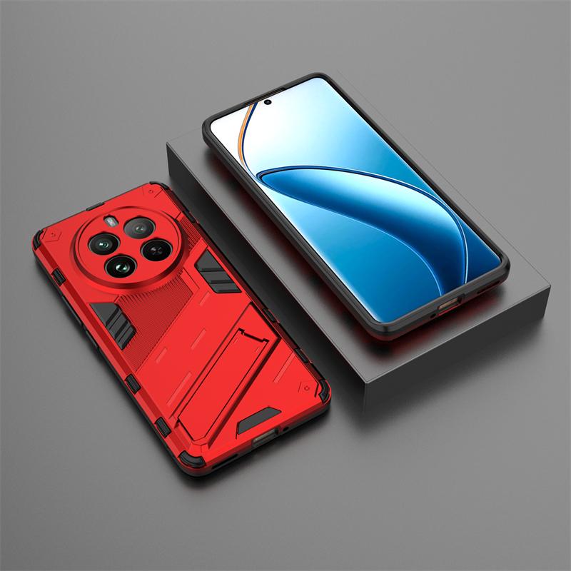 For Realme 12 Pro Plus Case Luxury Armor Shockproof Silicone Phone Case for Realme 12 12Pro+ 5G Magnetic Holder Stand Back Cover