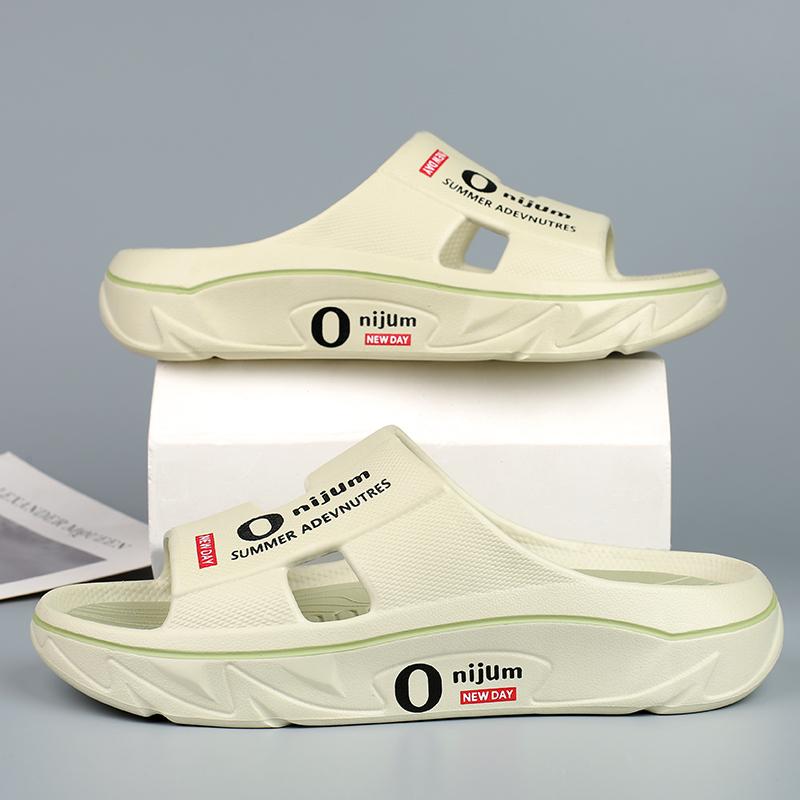 

Men s Slippers Indoor Beach Sandals Outdoor Comfortable Soft Non-slip Slides Flip-flops Men Women Bathroom Slippers Home Shoes 38-39 зелёный