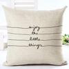 Brief Liebe Zuhause Kissenbezüge Baumwolle Leinen Schwarz Weiß Kissenbezug Sofa Bett Nordisch dekorativer Kissenbezug almofadas 45x45cm