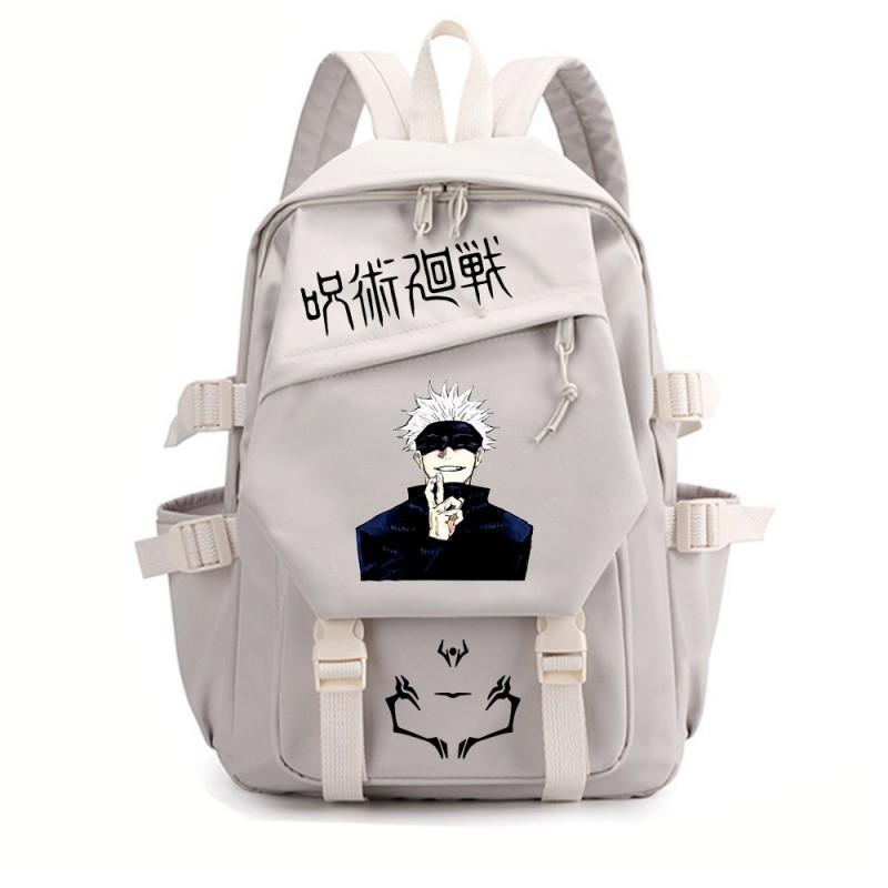 Jujutsu Kaisen Anime School Backpack Teens - Durable Nylon Dual-Strap Bag With Ergonomic Back Panel Unisex Campus Travel