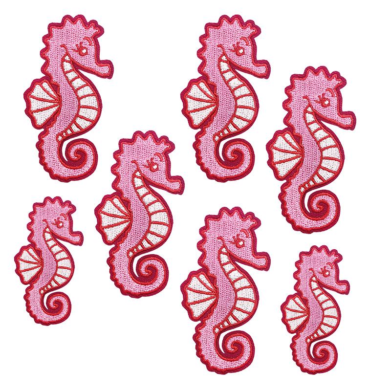 10pcs /Lots Cartoon Summer Surf Style Embroidered Fruit Drinks Patch Iron On Patches For Clothing Lobster Turtle Starfish Sew Diy