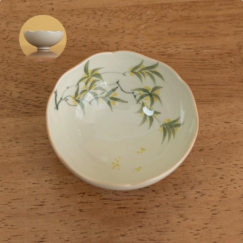 Underglaze colored ceramic hand-painted osmanthus master cup Pu erh tea cup for home use Chinese men and women pair cup souvenir