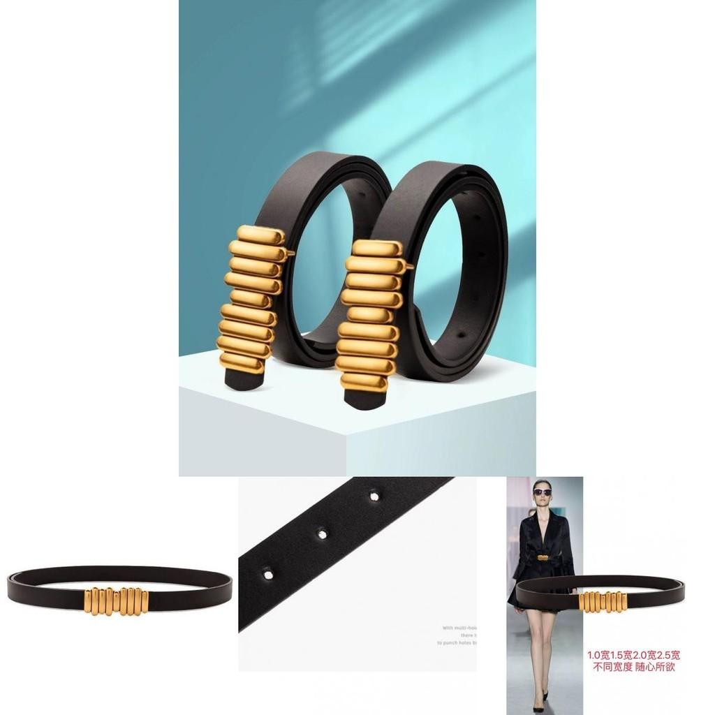 Timeless Womens Black Leather Waist Belt With Copper Buckle For Spring Summer Trends Fashion
