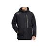 Adidas Solid Color Hooded Zip Jacket Men Outerwear Black HE7401