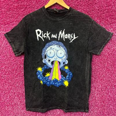 T-shirt Rick and Morty Moon Morty lavaggio minerale