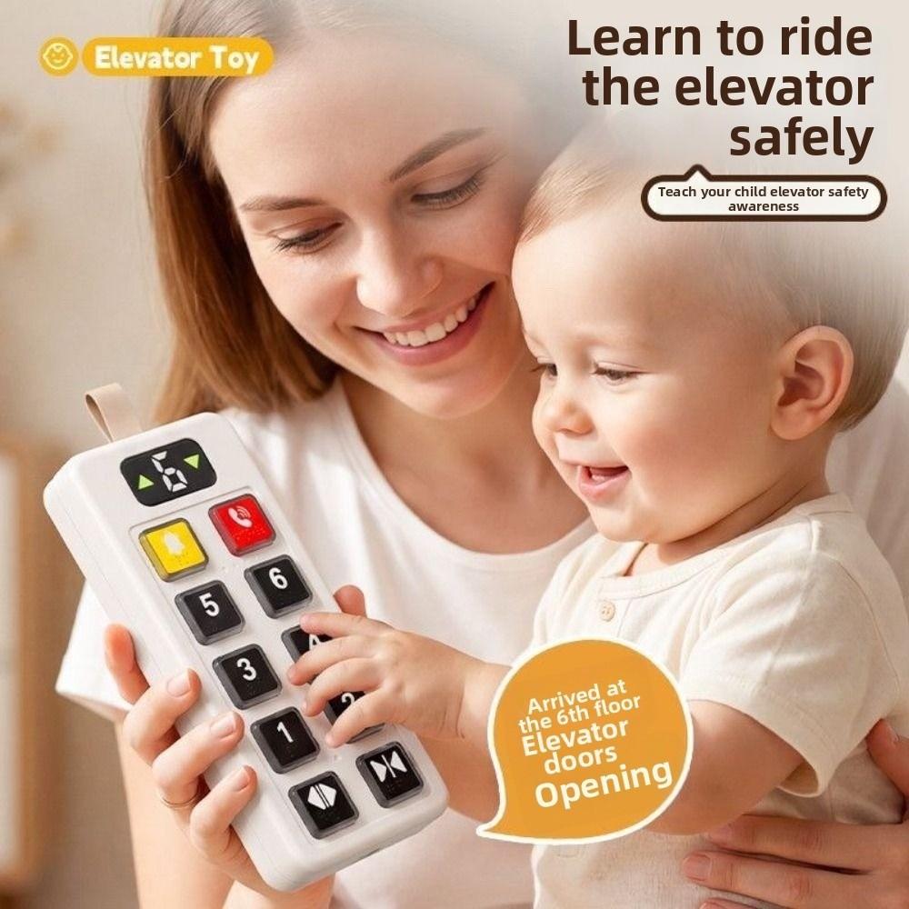with Sound Effects Elevator Button Simulation Toy Educational Pretend Play Toys for Infant Toddler