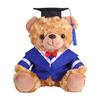 Plyšový medvídek absolvent 2025 s talárem, čepicí a střapcem, roztomilý hnědý absolvent