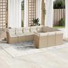 VidaXL Garden Lounge Set with Cushions 10 Pcs Beige Braided Resin 3218218