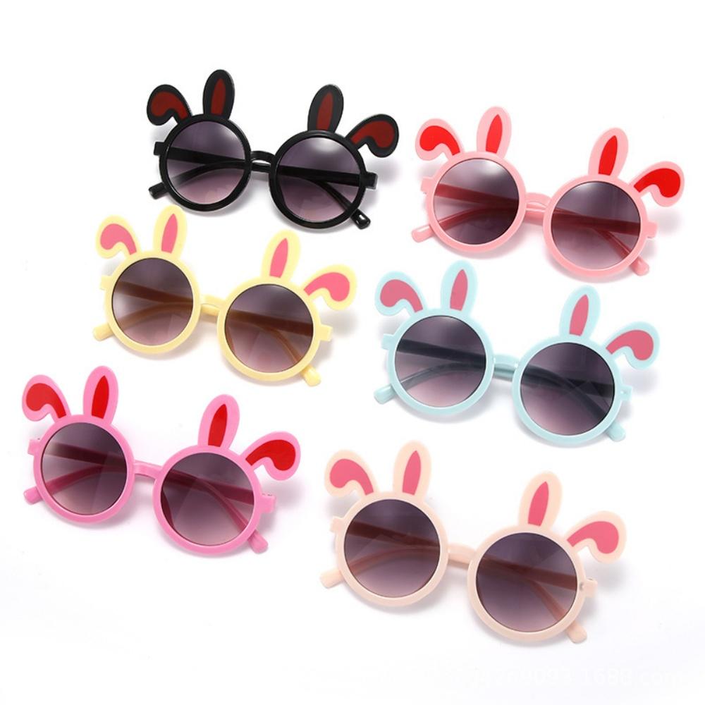 Girls Boys Cartoon Sunglasses Fashion Rabbit Ears Children Sun Glasses Baby Goggles Outdoor UV400 Protection Travel Glasses.